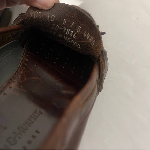 Johnston & Murphy Passport Loafers Shoes Mens 10 Brown Tassels Leather Slip On